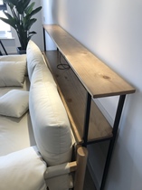 Clamped bedside sofa rear shelf super narrow slit long table solid wood radiator by wall cabinet filling storage bookshelf