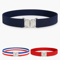 25mm elastic belt girl student military training performance rubber band elastic belt belt dress waist seal