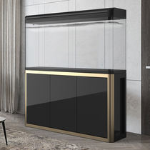 Fish tank Aquarium Creative living room goldfish tank Household large medium and small ultra-white glass balcony floor-to-ceiling landscaping fish tank