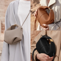 French POLENE new Number11 cowhide shoulder slanted womens bag chain dumpling Bento bag