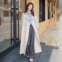 Hepburn Windshirt Lady long leisure ultra - long to ankle 2022 Spring and Autumn new high - sentiment coat