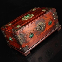 Antique Miscellaneous old objects wood carving storage box treasure box Rosewood inlaid gem box wooden box ornaments