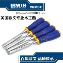 United States IRWIN woodwork chisel heavy flat chisel through the heart handle wooden chisel tool set can be hammered chisel imported