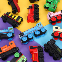 Wooden compatible IKEA Xiaomi brio locomotive train compartment with magnetic track combination Childrens play toy car