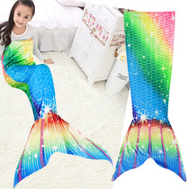 Children Mermaid air conditioning blanket summer flannel sleeping bag girl Man fish Tail velvet blanket Mermaid Tail