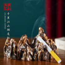 Zhu Bingren Tongli Jiangshan ashtray crafts practical creative art gifts living room desk ornaments