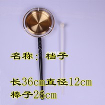 Brass clang instrument instrument lace brass long handle copper Buddha with straight handle