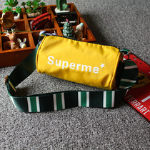 New children Han version Slanted Satchel Bag Cylinder Pure Color Ribbon Single Shoulder Bag Male Girl Letters Slanted Satchel Bag Baby Bag
