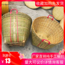  Bamboo basket Bamboo basket Bamboo basket Scenic area debris basket Fruit basket Egg basket Vegetable basket Wood bamboo basket Fruit and vegetable base debris basket