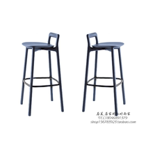 Nordic solid wood bar chair Modern simple fashion bar chair Household light luxury backrest New Chinese custom bar stool