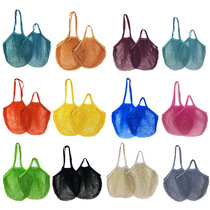 Buy food bag reusable with woven mesh bag shopping bag mesh pocket fruit hand shopping bag handwoven