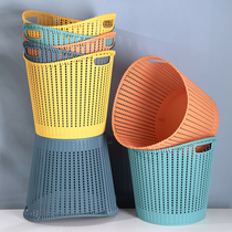 Household bathroom dirty clothes basket clothes storage basket large capacity washing machine living room hollow toy basket artifact J