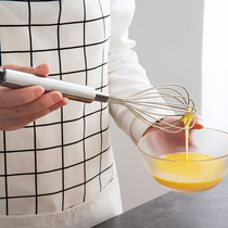 Kitchen Manual Egg Beater Stainless Steel Egg Blender Household Mini Bake Whisk Cream Sender j