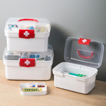 Household medicine box family small medicine box student dormitory high-value first aid box without medicine large-capacity medicine box