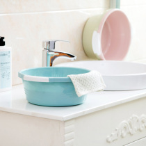 Thickened wash basin large laundry basin foot basin household vegetable wash basin plastic baby basin wash suit Basin