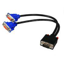 VGA distributor one split two HD video computer monitor splitter one in two out divider 1 minute 2 lines