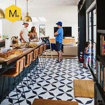 Custom design Light American Nordic black and white tiles Kitchen restaurant bar Balcony floor tiles Bathroom tiles