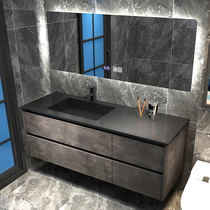  One-piece basin Bathroom cabinet combination Simple modern bathroom vanity sink Wash basin Hand wash bathroom rock board wall cabinet