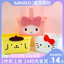 Mingchuang excellent product Sanrio handbag MINISO Net red creative cute cartoon plastic storage box storage basket