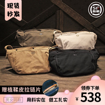 METALIZE Olden Times retro canvas bag newsboy bag mens handmade messenger backpack motorcycle leisure