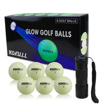 Golf fluorescent ball 6 Boxed night course practice ball business gift ball