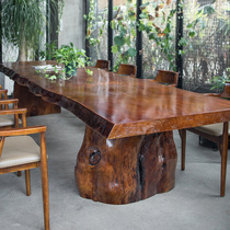 Solid Wood large board table log pine board tea table conference table long table office desk manager desk boss table
