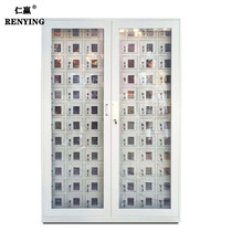 Huizhou employee hand cabinet visual 84-door mobile phone charging cabinet acrylic safe deposit box with lock hand cabinet customization