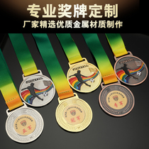 Medals Customized School Football Match Metal Medals Student Gold and Silver Bronze Souvenirs Fans Supplies Printing