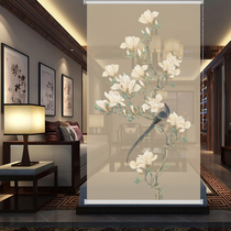 Hanging screen curtain fabric living room soft partition curtain translucent Chinese roller blind decorative curtain curtain