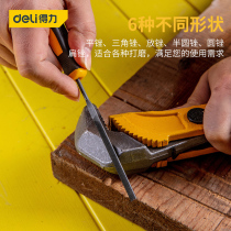 Del 6 pieces of assorted steel file set metal fitter polishing tool small contusion knife shaping knife woodworking DL2141