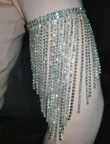 Luxury rhinestone tassel arm chain arm ring Latin bar show big arm catwalk nightclub jewelry