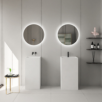 Stones artisan artificial stone column basin integrated washbasin washbasin Nordic minimalist floor-type column basin