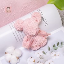Zhang Xiaomit bear towel bridesmaid with hand gift wedding gift coral velvet absorbent square towel children cartoon towel