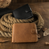 Original Japan-ROK version Niu leather wallet Male Short Young Genuine Leather Two Fold Soft Leather Wallet with Multi-functional Driving Permit Mens Package