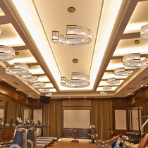 C-shaped combination sales department non-standard engineering lighting custom sand table area crystal chandelier hotel banquet hall