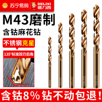 Delixi 880 Twist Drill Stainless Steel Drill Iron Special Hand Electric Drill to Alloy Cobalt Punch Set
