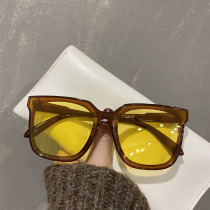 Sun glasses female 2021 New Net red super large frame square polarized sunglasses round face sunshade mirror anti-ultraviolet tide