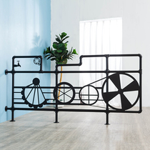 Vintage Water Pipe Fence Stair Handrail Fence Custom cafe made Old Wrought Iron Bar Attic Railing Balcony