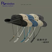 Outdoor fisherman hat womens summer all-match UV protection mountaineering fishing sunshade sunscreen Western cowboy hat men