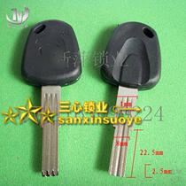 Gold dot milling slot key blank multi-slot hole in the middle of the security door key embryo