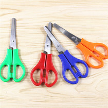 Primary school safety handmade scissors children safety round head handmade scissors cartoon student scissors kindergarten