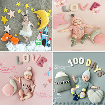 Full moon 100 days Baby shooting background cloth newborn children photo props 3d stereo studio photography background paper