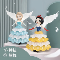 Net Red Aesha Princess singing and dancing Music Rotation Light Snow and Snow Princess Girls Electric Childrens Toy Gift
