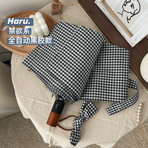 Haru salt series automatic folding rain and rain dual-use umbrella sunshade vinyl sunscreen sun umbrella female ins retro style