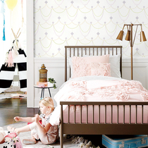Modern minimalist diamond bead necklace wallpaper boys and girls childrens room bedroom wallpaper