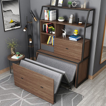 Folding bed 1 2 M household single lunch break Cabinet Bed 1 5 m wide four fold folding invisible bed small apartment