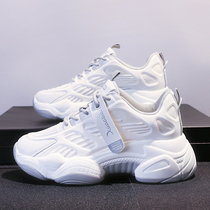 White shoes Hong Kong 2021 new summer versatile sneakers breathable mesh thick bottom increased daddy shoes