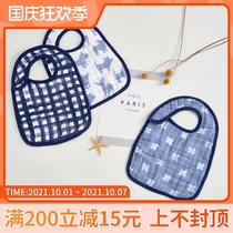 Export muslin cotton gauze saliva towel adjustable bib fat baby bib YKK mother buckle nadoco