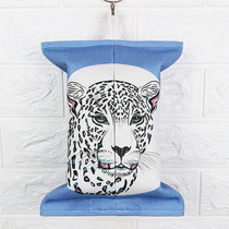 Paper towel bag custom cotton linen fabric printing cartoon net red car tissue box hanging cute creative pumping paper box set