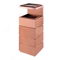 ktv elevator entrance trash can with ashtray leather box vertical side opening rose gold seat large ash bucket